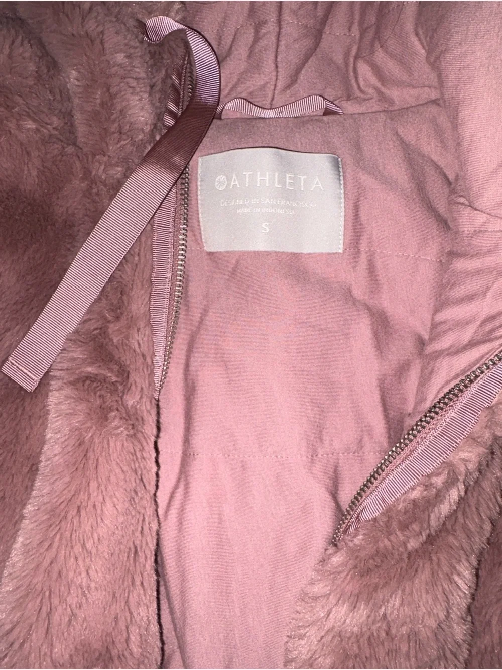 Athleta Plush Zip-Up Jacket in Dusty Rose - Picture 7 of 7